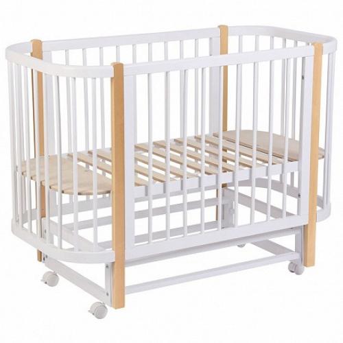 Детская кровать-трансформер Polini Kids Simple 350 / 0003126-17 (белый/натуральный)