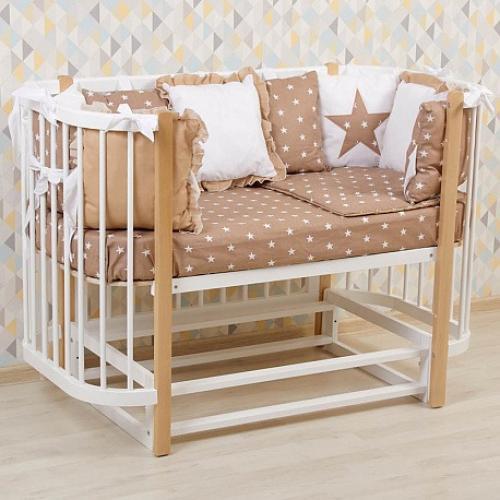 Детская кровать-трансформер Polini Kids Simple 350 / 0003126-17 (белый/натуральный)