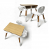 Детский комплект стол со стулом BubaGO Crafti BG190-1 белый