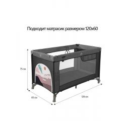 Манеж Martin noir Favor Mоrion Black (1 уровень, москитная сетка, сумка) черный