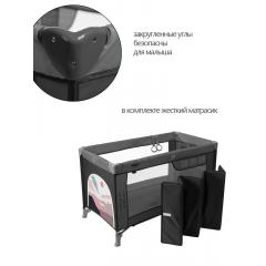 Манеж Martin noir Favor Mоrion Black (1 уровень, москитная сетка, сумка) черный