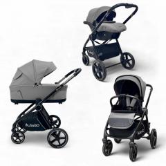 Коляска Bubago Niveta 3в1 арт BG 192-2 Серый