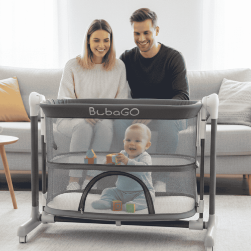 Колыбель детская BubaGo Virelle BG 172-1 / Серый