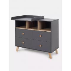 Комод пеленальный Rant Vester 116  (Moon Grey) Серый 100 см (съемная доска) 