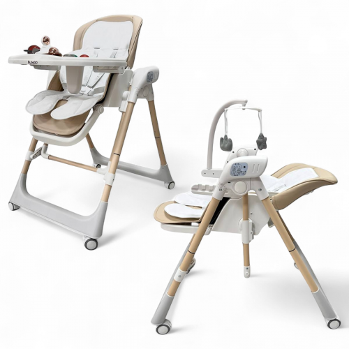 Стульчик для кормления Bubago Frida BG 174-2 Бежевый / Качели, игрушки