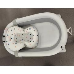 Ванночка складная + матрасик Серый (слив, термометр) NINO Duet