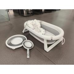 Ванночка складная + матрасик Серый (слив, термометр) NINO Duet
