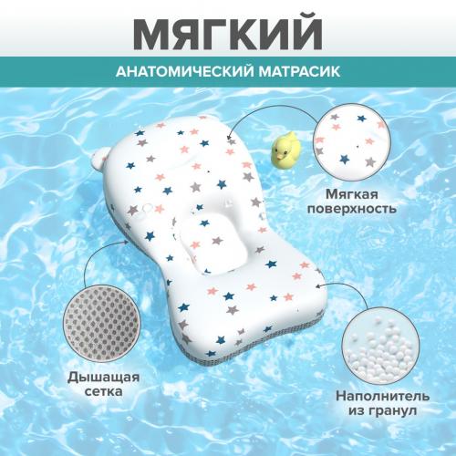 Ванночка складная с матрасиком Solmax&Kids SM99357 (голубой)