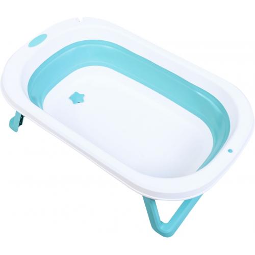 Ванночка складная с матрасиком Solmax&Kids SM99357 (голубой)