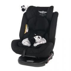 Автокресло Martin noir ProFit Elegant Black Isofix (поворот на 360) (с зеброй) Черный