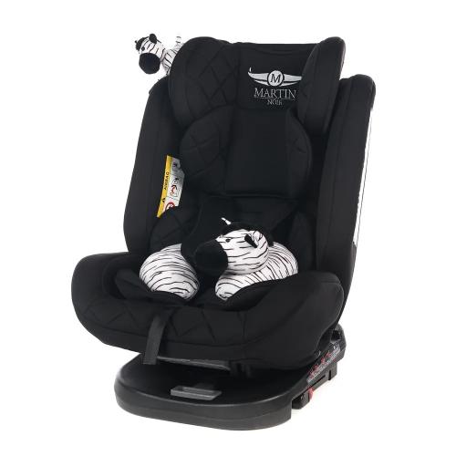 Автокресло Martin noir ProFit Elegant Black Isofix (поворот на 360) (с зеброй) Черный