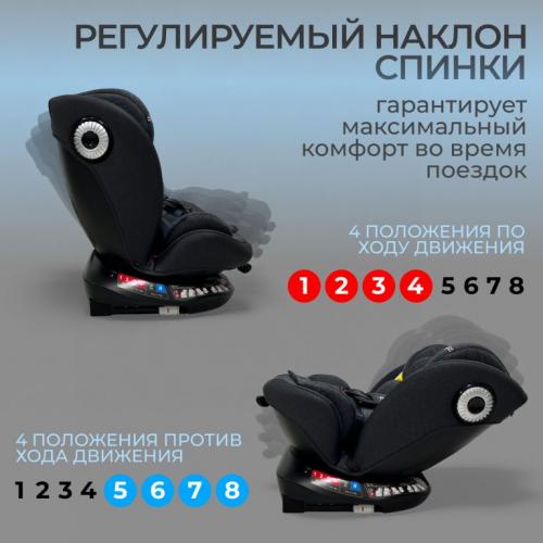 Автокресло Bubago Aspid BG 170-1 Черный (0-36 кг) (Isofix, поворот 360)