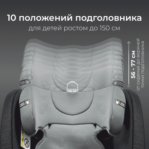 Автокресло Bubago Noxa BG 177-1 Черный (0-36 кг) (Isofix, поворот 360)