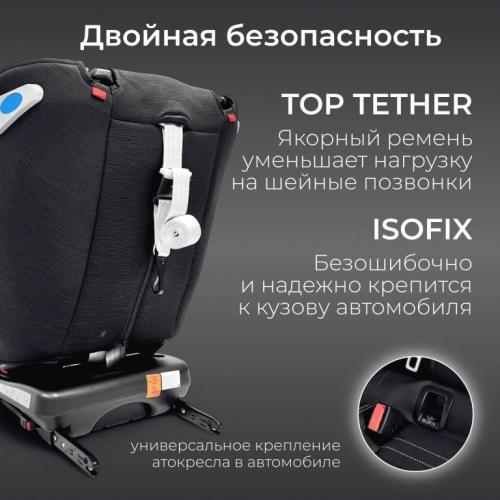 Автокресло Bubago Noxa BG 177-1 Черный (0-36 кг) (Isofix, поворот 360)