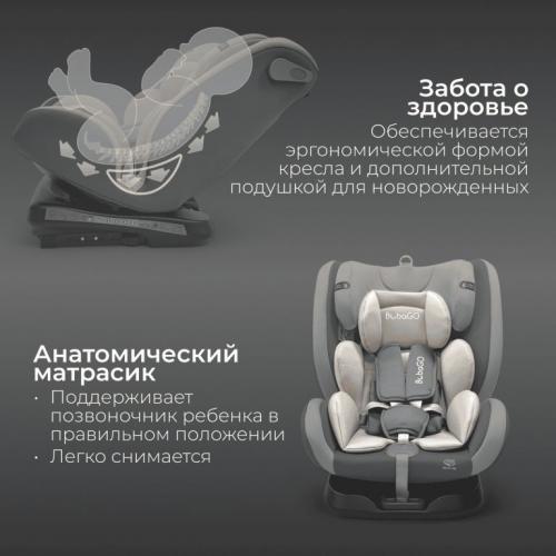Автокресло Bubago Noxa BG 177-2 Серый (0-36 кг) (Isofix, поворот 360)