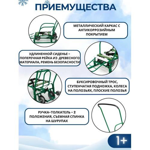 Санки детские Ника Тимка 5 Универсал (зеленый) Т5У/З2