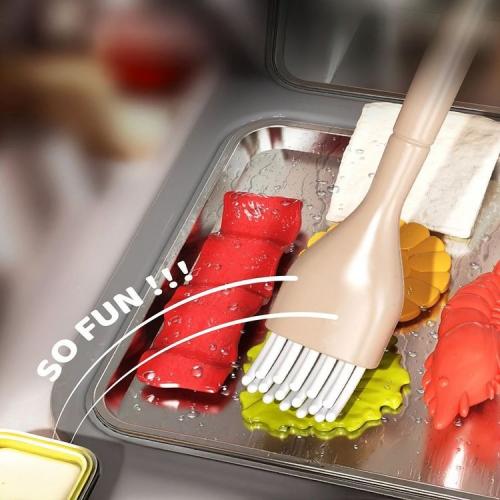 Игровой набор Детская кухня (вода, свет, звук, 103 см высота, 82 предмета) 889-281 Зеленый