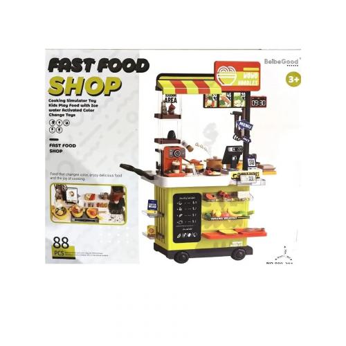 Игровой набор Детская кухня (вода, свет, звук, 103 см высота, 82 предмета) 889-281 Зеленый