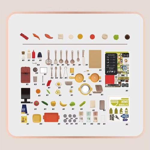 Игровой набор Детская кухня (вода, свет, звук, 103 см высота, 82 предмета) 889-281 Зеленый