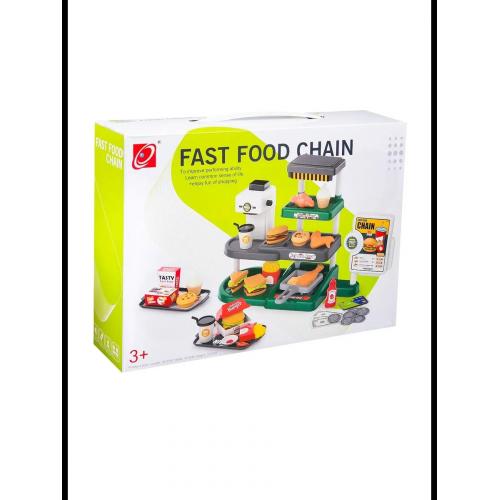Набор игровой фаст фуда Закусочная бургер 71 предмет 668-139 Зеленый