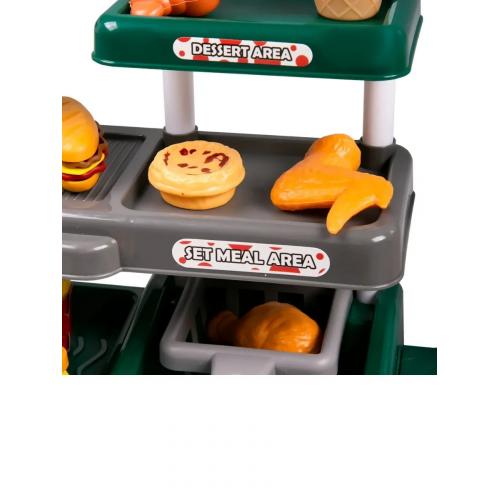 Набор игровой фаст фуда Закусочная бургер 71 предмет 668-139 Зеленый