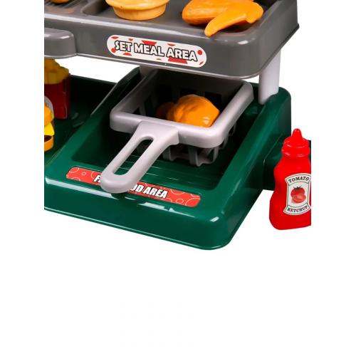 Набор игровой фаст фуда Закусочная бургер 71 предмет 668-139 Зеленый