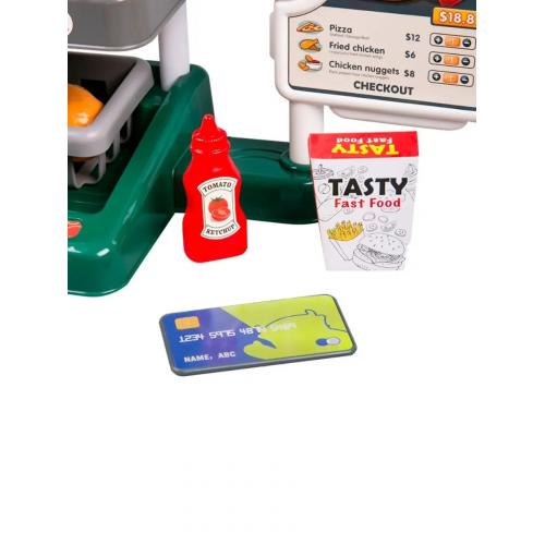 Набор игровой фаст фуда Закусочная бургер 71 предмет 668-139 Зеленый