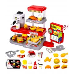 Набор игровой фаст фуда Закусочная бургер 71 предмет 668-140 Красный