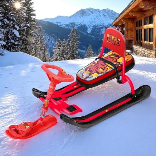 Снегокат Ника ТИМКА СПОРТ 4-1 С граффити на красном ТС4-1/GR