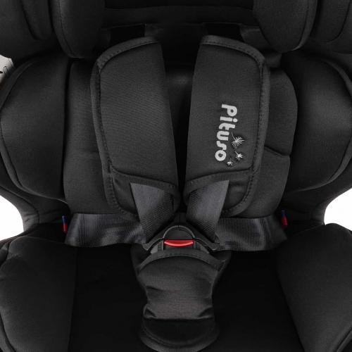 Автокресло Pituso Roys + Plus 0-36 кг IsoFix Black, black Inlay / Черный, Черный вкладыш