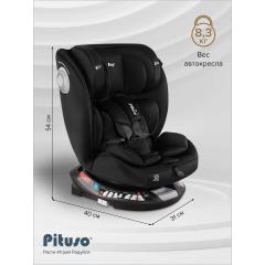 Автокресло Pituso Roys + Plus 0-36 кг IsoFix Black, black Inlay / Черный, Черный вкладыш