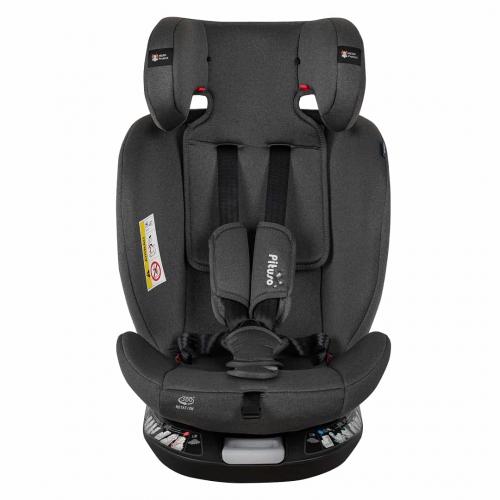 Автокресло Pituso Roys + Plus 0-36 кг IsoFix Dark grey, grey Inlay / Т.серый, Серый вкладыш