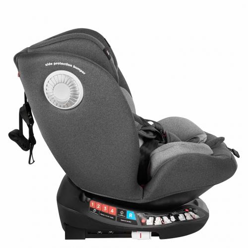 Автокресло Pituso Roys + Plus 0-36 кг IsoFix Dark grey, grey Inlay / Т.серый, Серый вкладыш