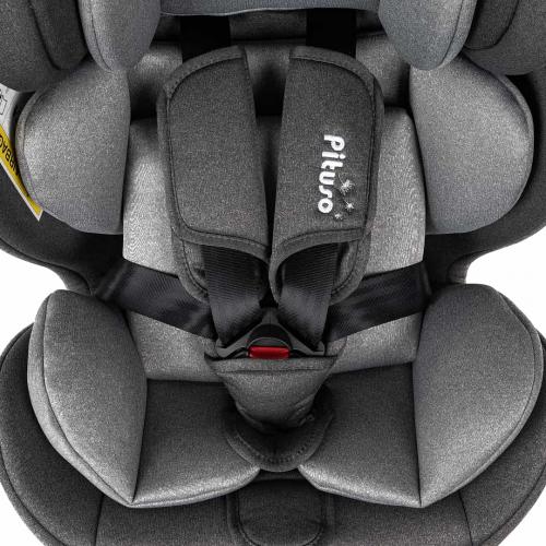Автокресло Pituso Roys + Plus 0-36 кг IsoFix Dark grey, grey Inlay / Т.серый, Серый вкладыш