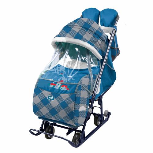 Cанки-коляска Ника НИКА ДЕТЯМ 7 Капри в клетку НД7-4/4