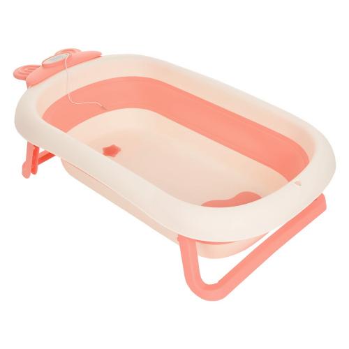 Ванночка складная PITUSO FG1123 Pink Персик 91 см (слив, термометр)