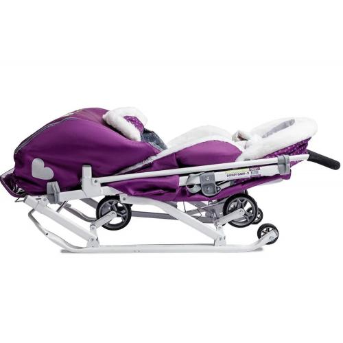 Cанки-коляска Ника DISNEY BABY 2 Винни баклажан DB2/1