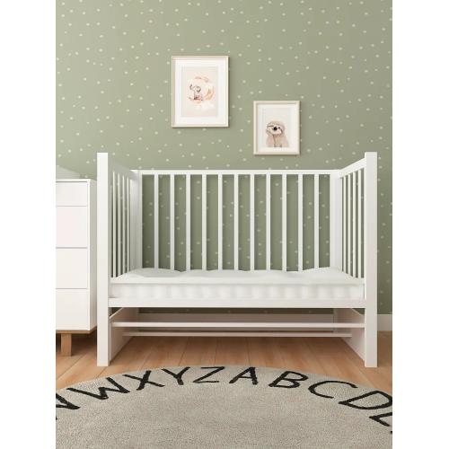 Детская кроватка СКВ-Компани 3194001 (5 уровней ложа, маятник продольный) белый