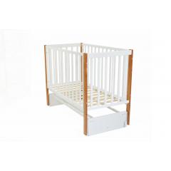 Детская кроватка СКВ-Компани 3194001-6	(5 уровней ложа, маятник) белый-бук