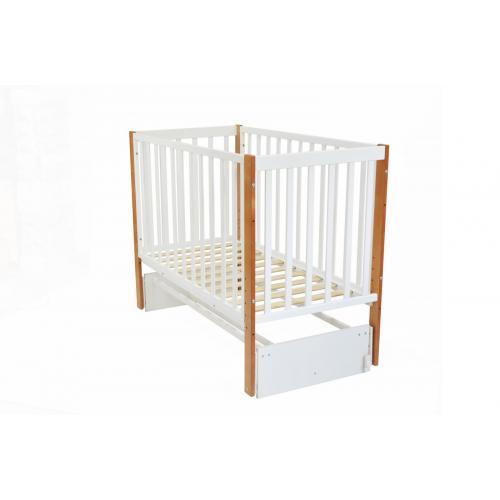 Детская кроватка СКВ-Компани 3194001-6	(5 уровней ложа, маятник) белый-бук