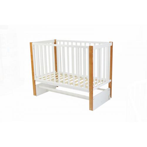 Детская кроватка СКВ-Компани 3194001-6	(5 уровней ложа, маятник) белый-бук