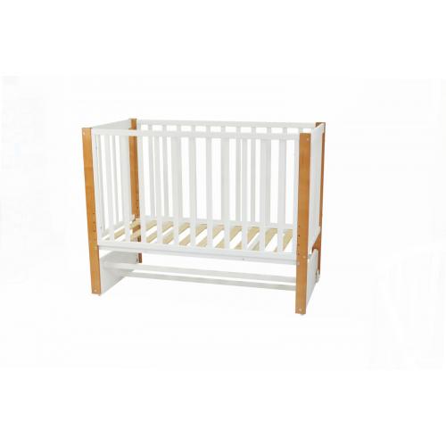 Детская кроватка СКВ-Компани 3194001-6	(5 уровней ложа, маятник) белый-бук