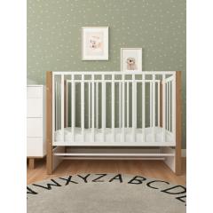 Детская кроватка СКВ-Компани 3194001-6	(5 уровней ложа, маятник) белый-бук