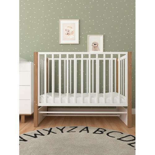 Детская кроватка СКВ-Компани 3194001-6	(5 уровней ложа, маятник) белый-бук