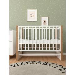 Детская кроватка СКВ-Компани 3194001-6	(5 уровней ложа, маятник) белый-бук