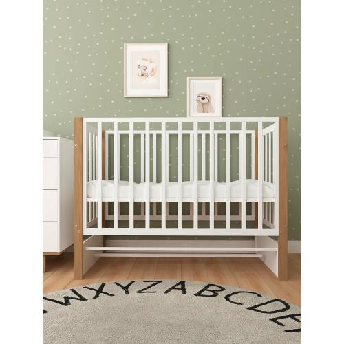 Детская кроватка СКВ-Компани 3194001-6	(5 уровней ложа, маятник) белый-бук