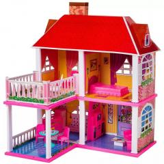 Домик для кукол My Lovely Villa 6980 (83 см, мебель) Кукольный домик двухэтажный с мебелью