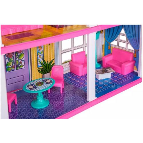 Домик для кукол My Lovely Villa 6980 (83 см, мебель) Кукольный домик двухэтажный с мебелью