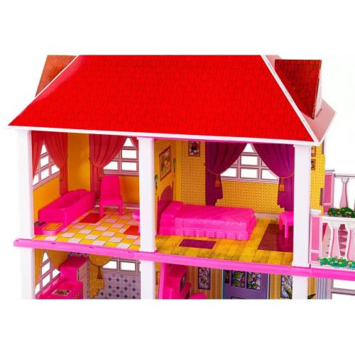 Домик для кукол My Lovely Villa 6980 (83 см, мебель) Кукольный домик двухэтажный с мебелью
