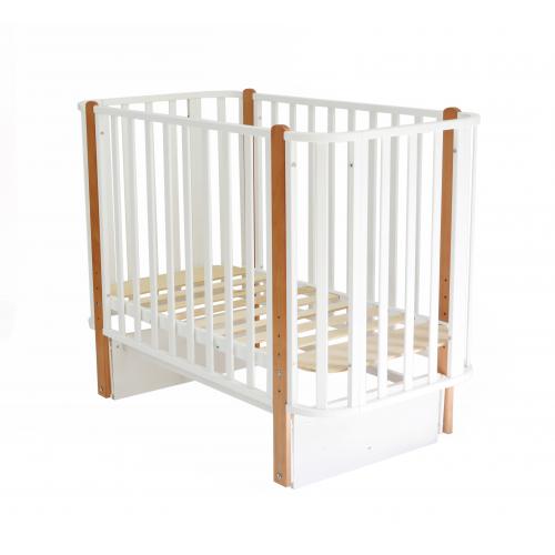 Детская кроватка СКВ-Компани 394001-6 (маятник) белый бук